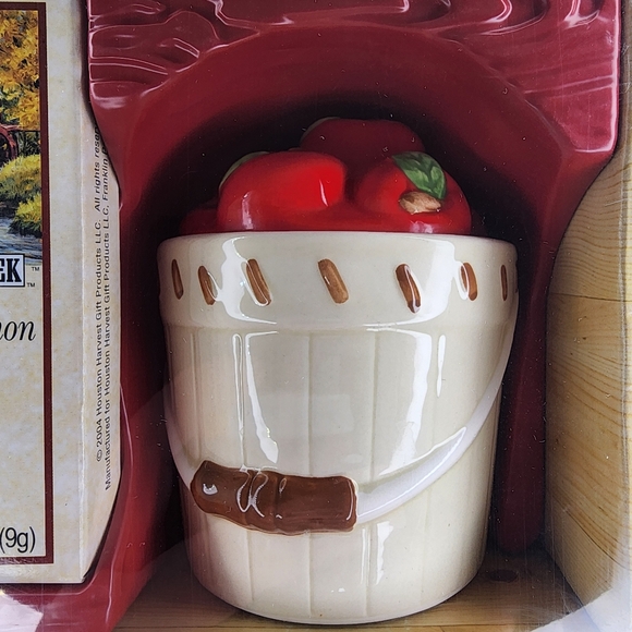 Vintage Chestnut Creek Apple Orchard Ceramic Creamer & Sugar Set NEW - Picture 4 of 9